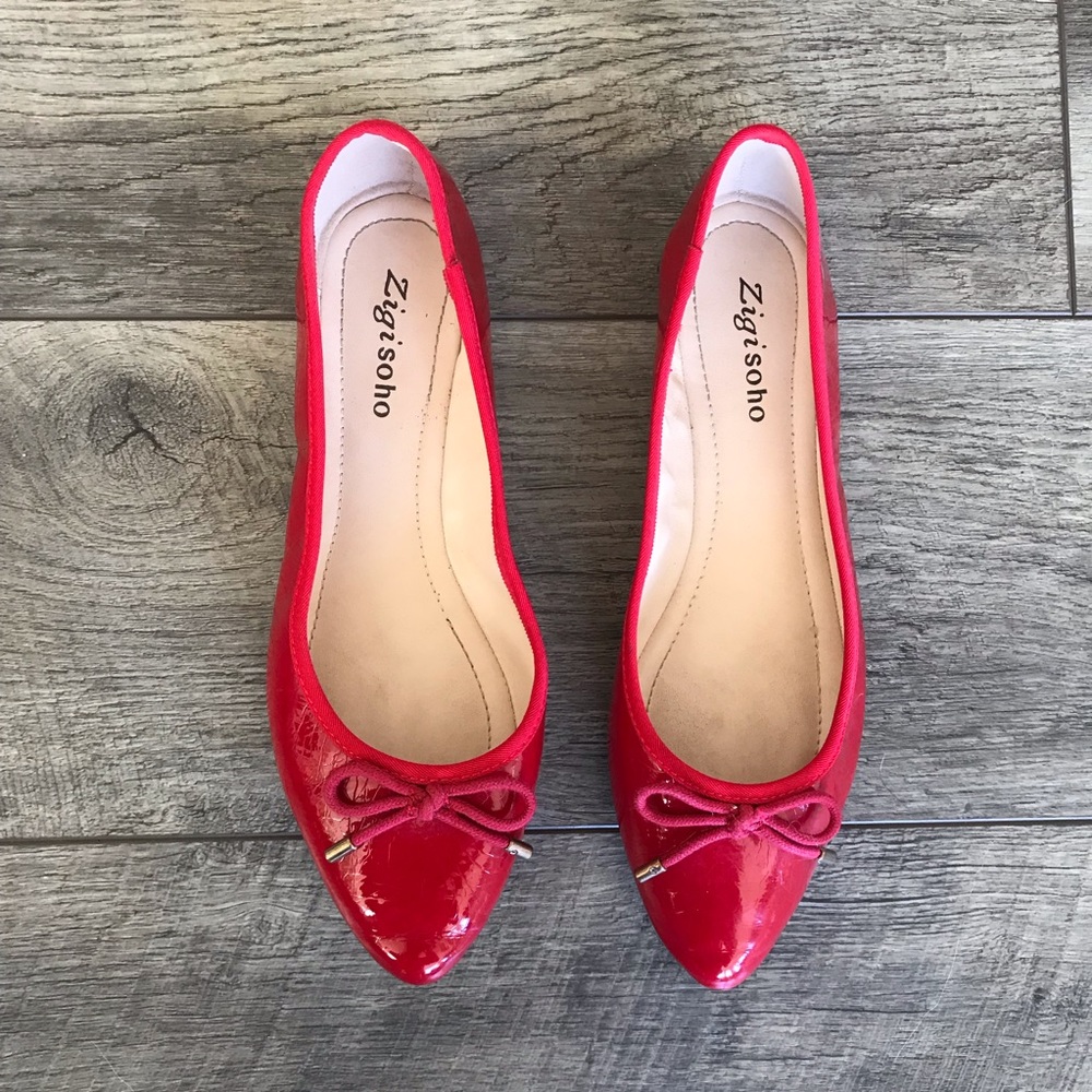 ZIGI Red Ballet Flat 9